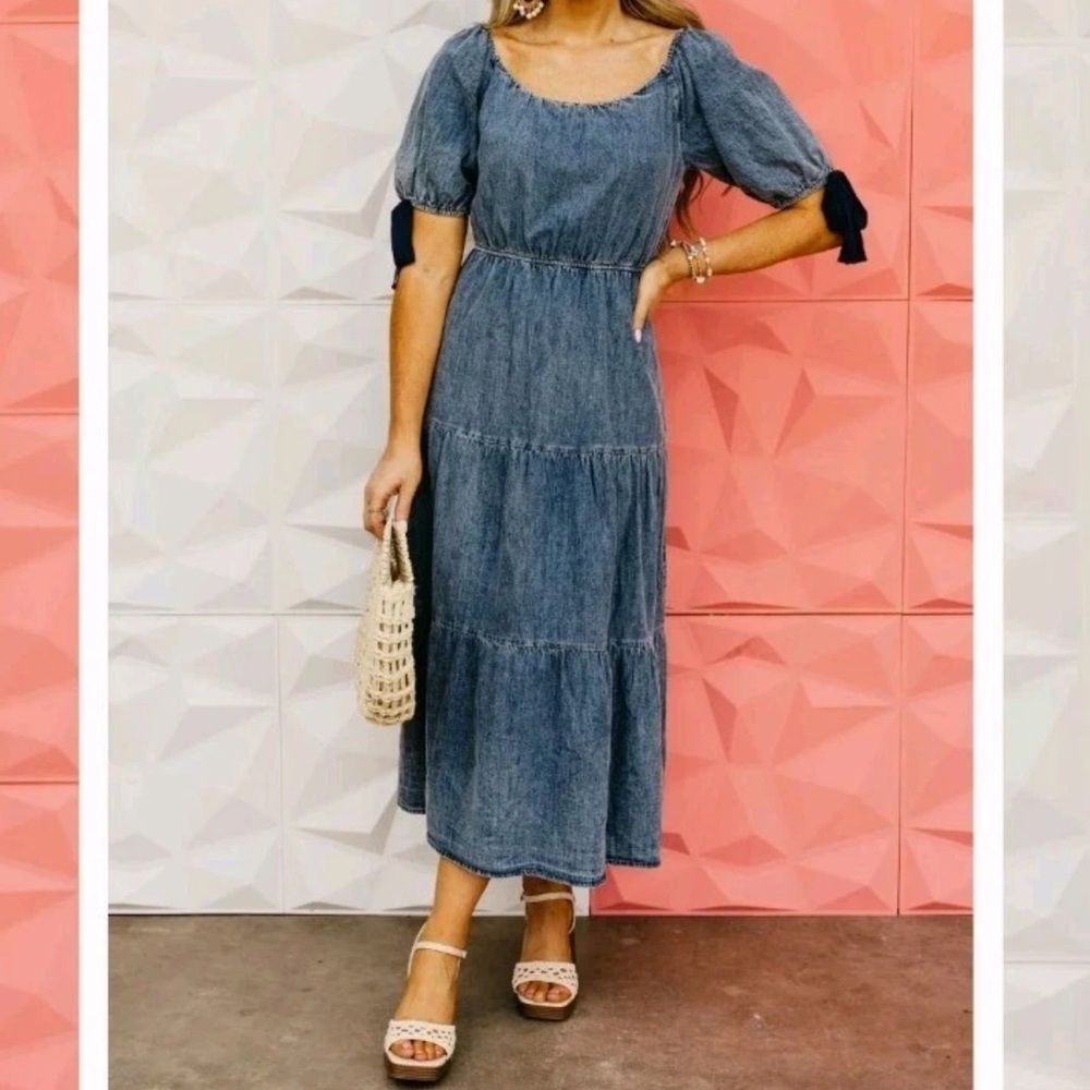 NWT She+Sky Rodrigo Midi Denim Dress